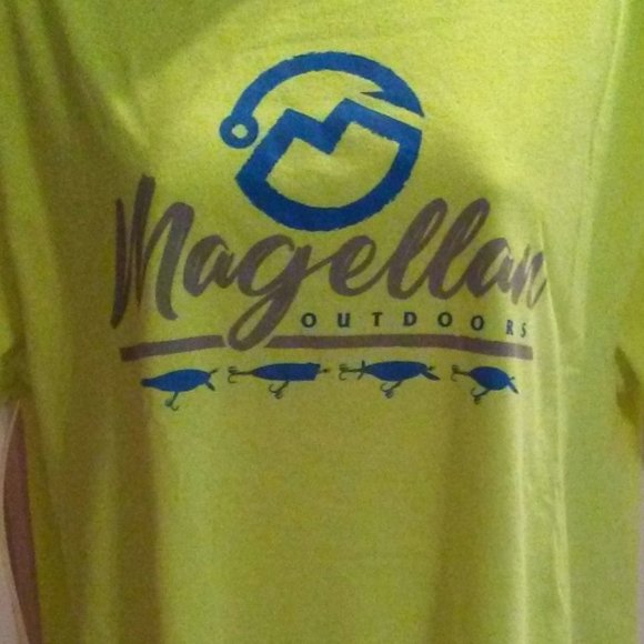 Men's Magellan Outdoors neon yellow tee - size Large - Picture 2 of 3